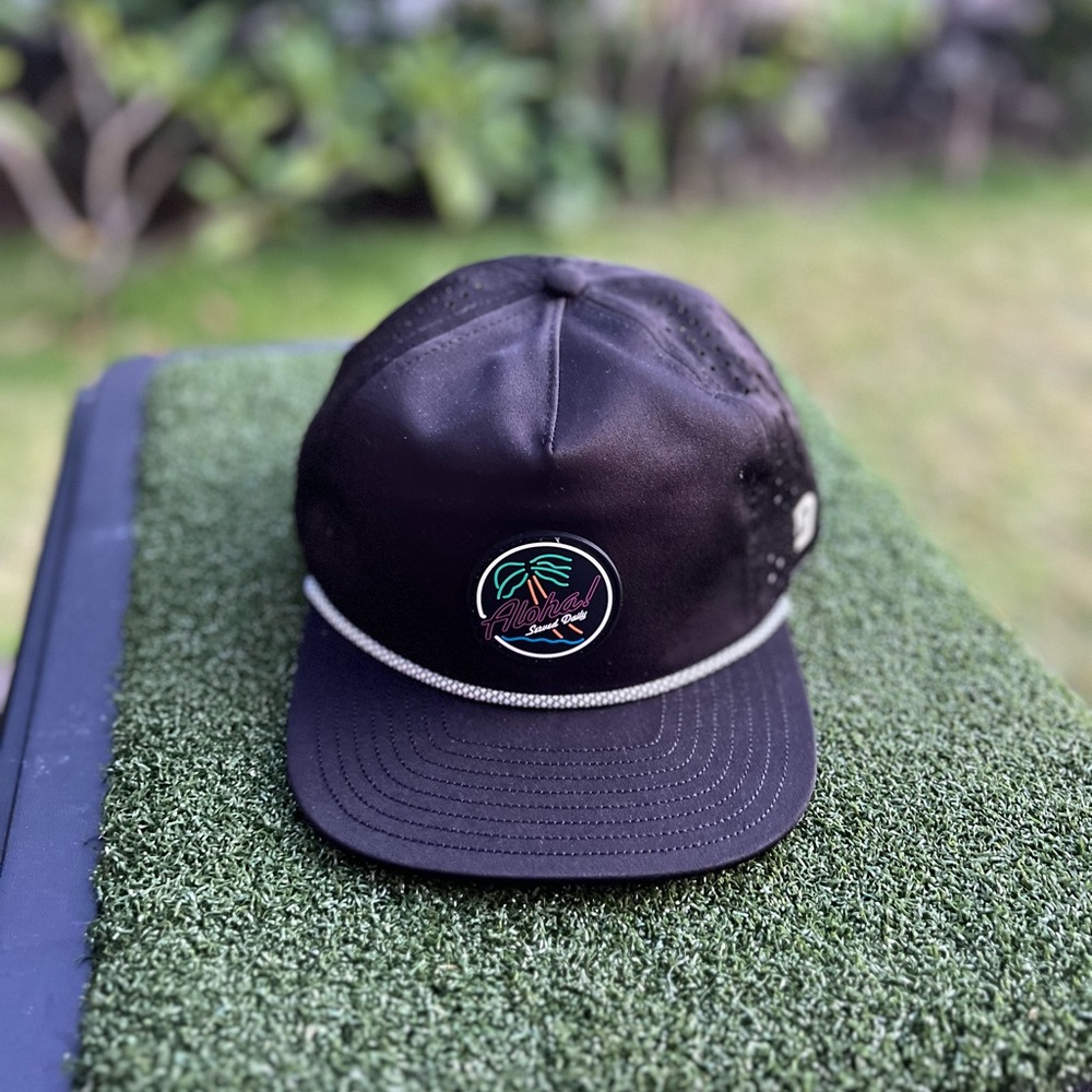Black Trucker Hat with Embroidered Logo